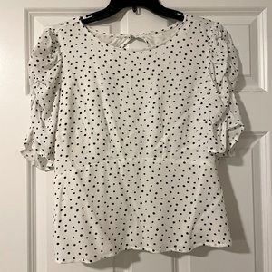 Abercrombie and Fitch Puff Sleeve Polka Dot Top